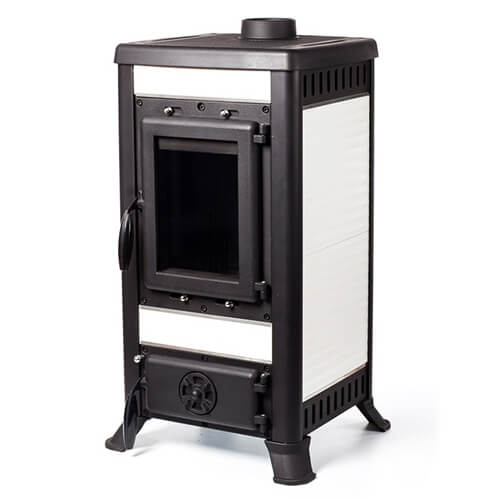 klemens fireplace stove red